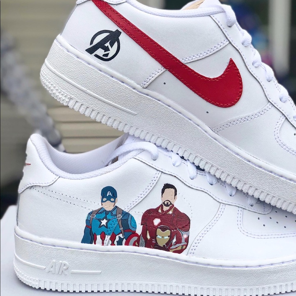 Custom Painted “Marvel Avengers” Nike Air Force 1s